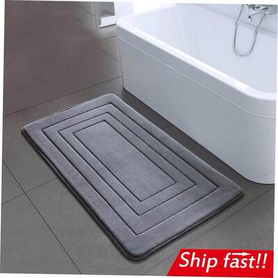 bathroom mats solid color sponge floor long big set 浴室地垫