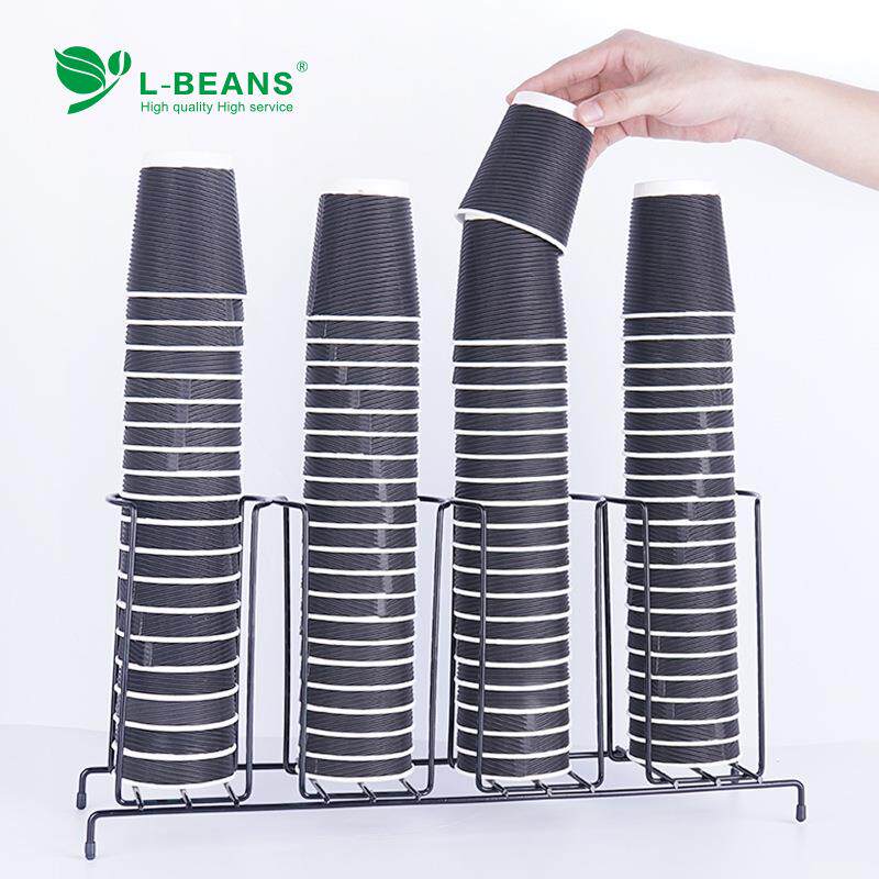 L-BEANS 不锈钢咖啡纸杯架外带纸杯收纳架 纸杯盖架 分杯器