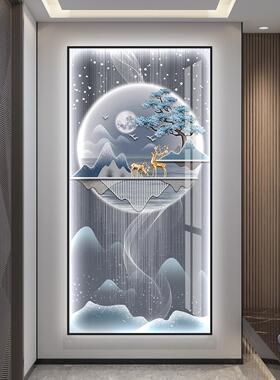 轻奢led带灯入户玄关装饰画 画走廊过道壁画 画挂画 画简约现代高