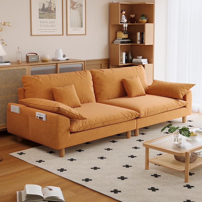 2025新款布艺沙发简约现代猫抓布小户型客厅日式覆古灯芯绒沙发