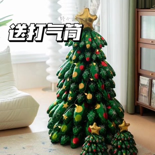 饰品氛围幼儿园商场橱窗装 圣诞节站立圣诞树气球卡通装 扮场景布置