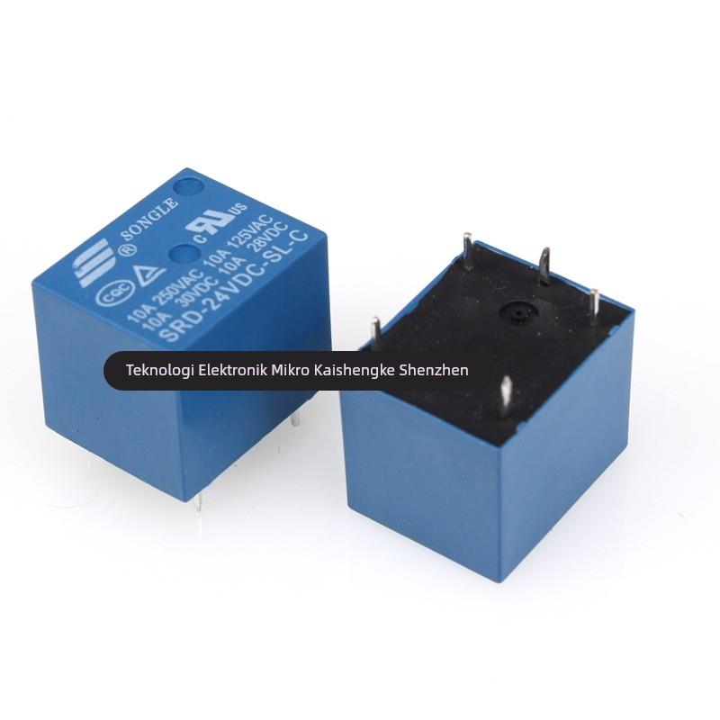 SRD-24VDC-SL-C 5脚 4脚 10A一开一闭T73 24V 继电器 功率继电器