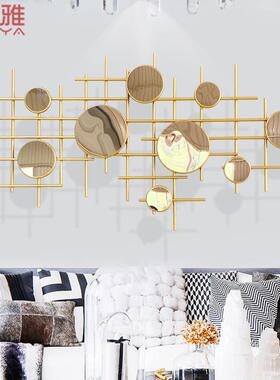 中式轻奢不锈钢镜饰墙壁客挂厅沙发背景铁WLY-6艺酒店上壁玄关墙