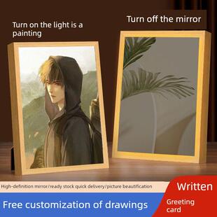 盗墓笔记张起灵吴邪周边镜子灯光画氛围夜灯创意生日礼物男生定制