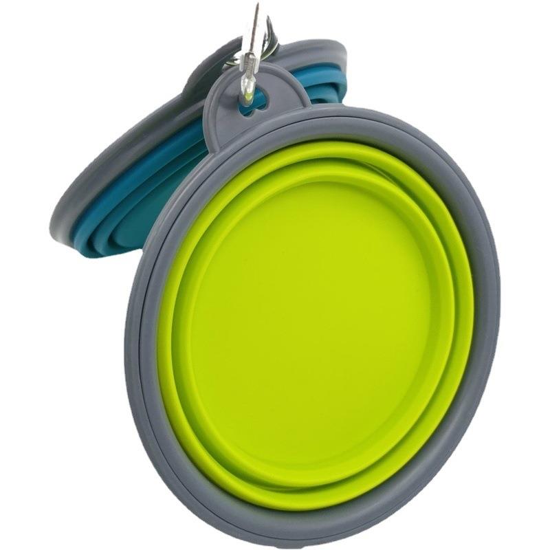 现货宠物折叠碗便携狗盆外出塑料狗碗硅胶慢食碗喂食器随行杯