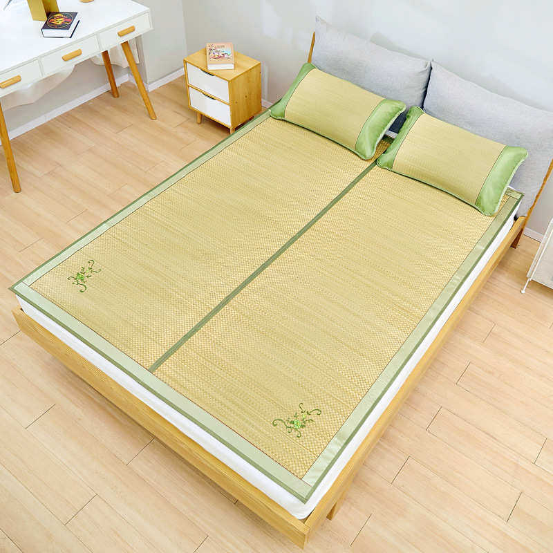 冬夏1米2m89v7t.1定夏季1兰草折叠凉席做草席5.两. 双人床家用席