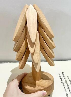 【新家的100个快递】客厅装饰摆件实木隔热垫餐桌垫防烫耐高温同