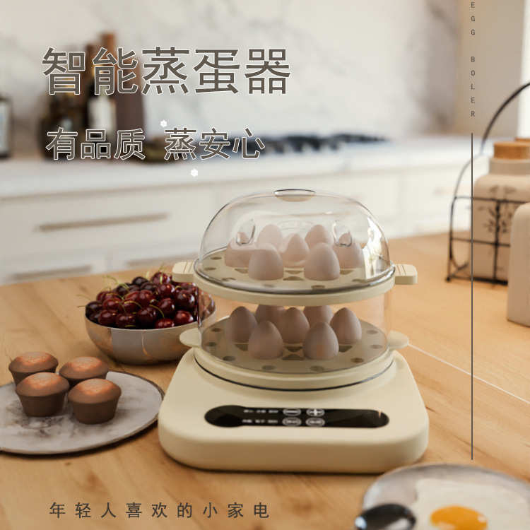 家用煮蛋器神器小型蒸蛋器早餐煮蛋多功能自动煮鸡蛋煎蛋小巧耐用