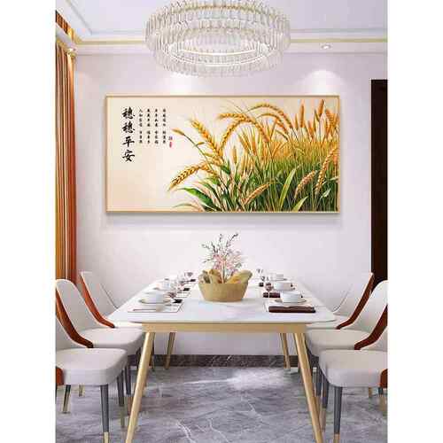 餐厅装饰画现代极简主义餐厅挂画耳朵安全晚上大厅厨房背景无障碍