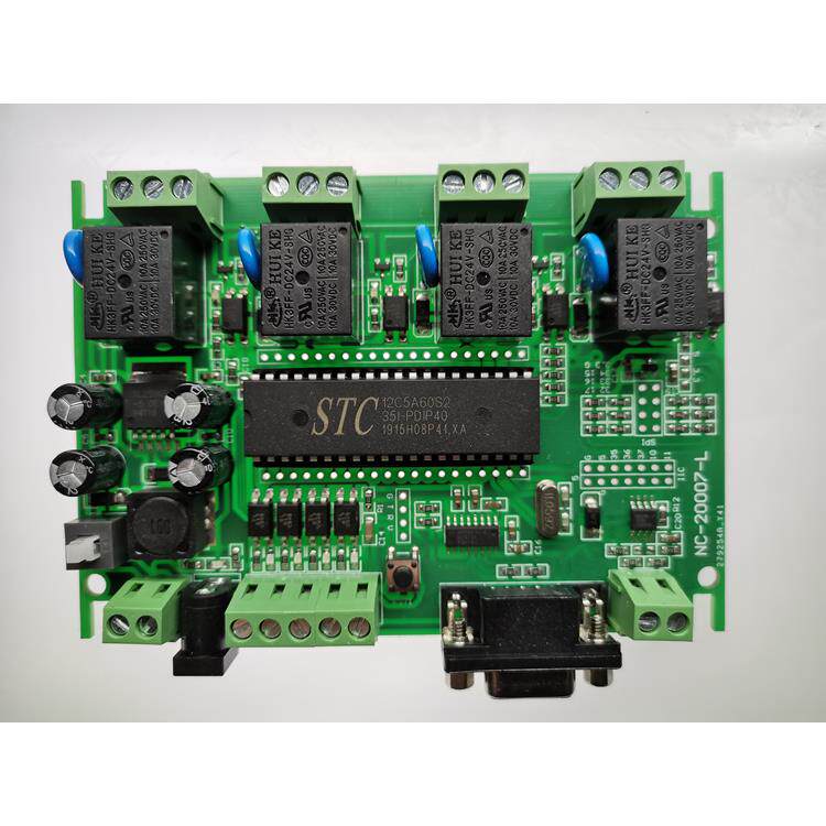 4四路输入输出STC12C5A60S2单片机RS232/RS485可编程继电器工控板