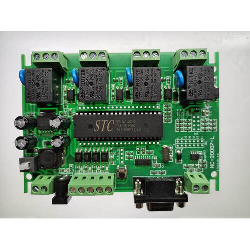4四路输入输出STC12C5A60S2单片机RS232/RS485可编程继电器工控板