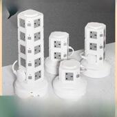 13A中国香港版 插座英规白色立体插座家用排插带USB底盘可收线 立式