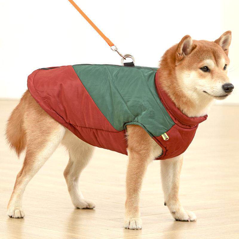 狗衣服秋冬棉背心中型和大型狗金毛寻回犬柴犬柯基冬天温暖的小狗