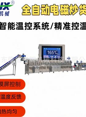 源头工厂供应大型电磁炒货机流水线油料大型炒制设备不锈钢材质