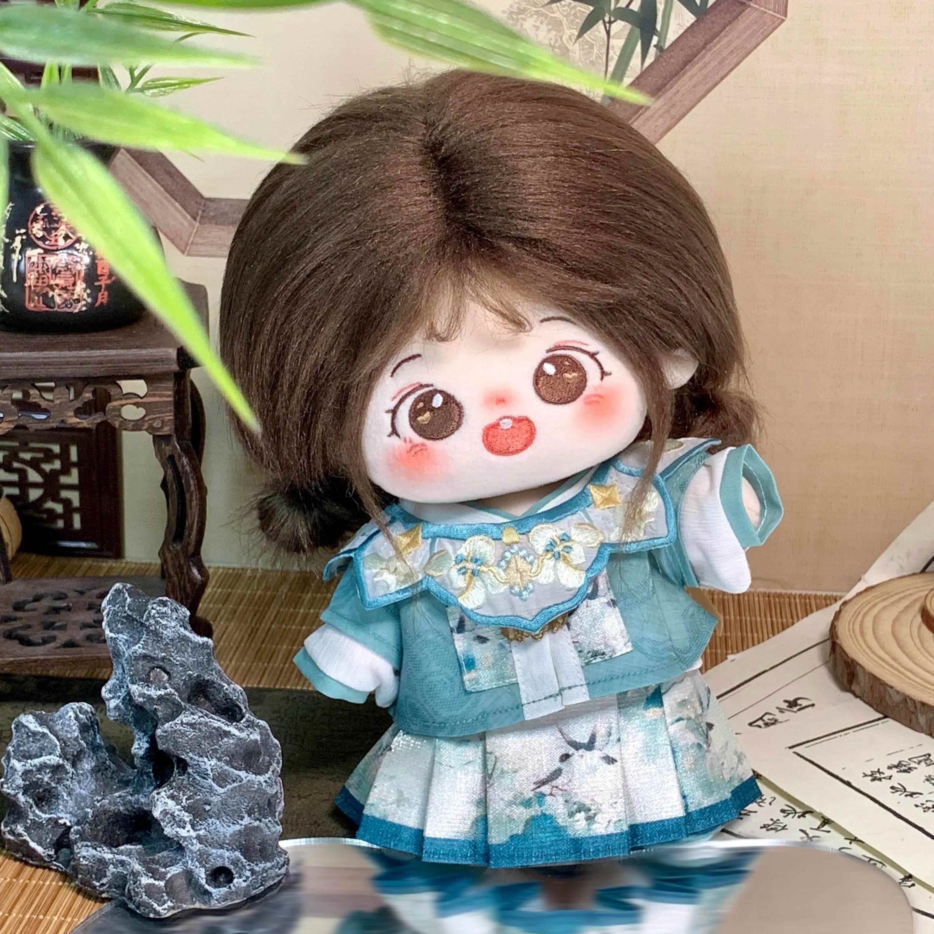 20cm棉花娃娃衣服半袖马面裙古风汉服娃衣无属性公仔替换装新中式