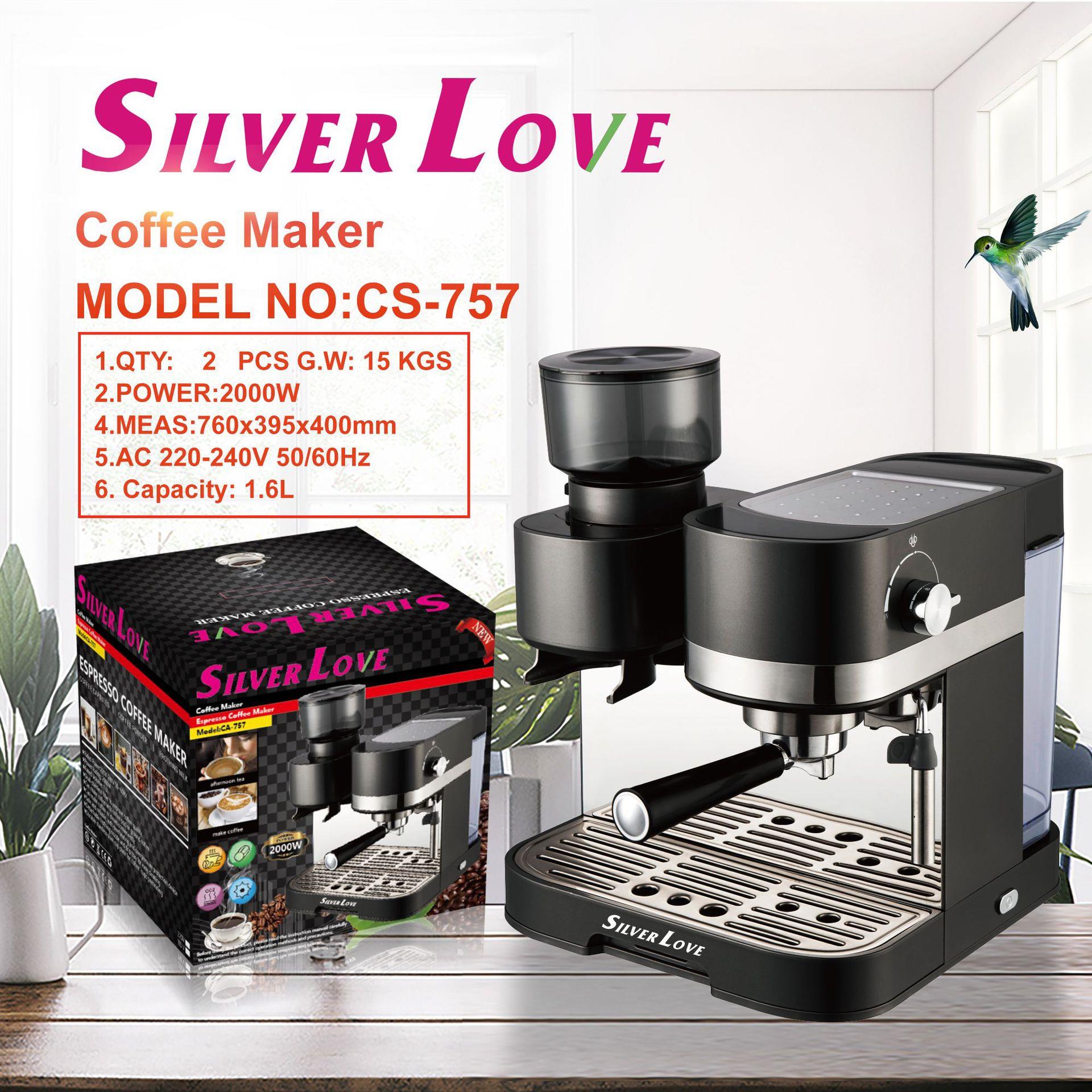 外贸出口家用咖啡机Espresso Coffee MAKER 意式半自动1.6L咖啡机