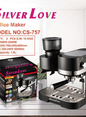 外贸出口家用咖啡机Espresso Coffee MAKER 意式半自动1.6L咖啡机