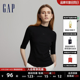 断码女友T Gap女装春季半高领七分袖T恤百搭上衣798780