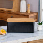 罐包箱厨房保鲜盒方形纹竹家用盖面透气收纳食品竖金属面包