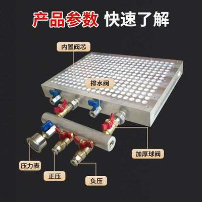 新款cnc多点式真空吸盘工业cnc强力无密封条多孔式真空吸盘大吸力