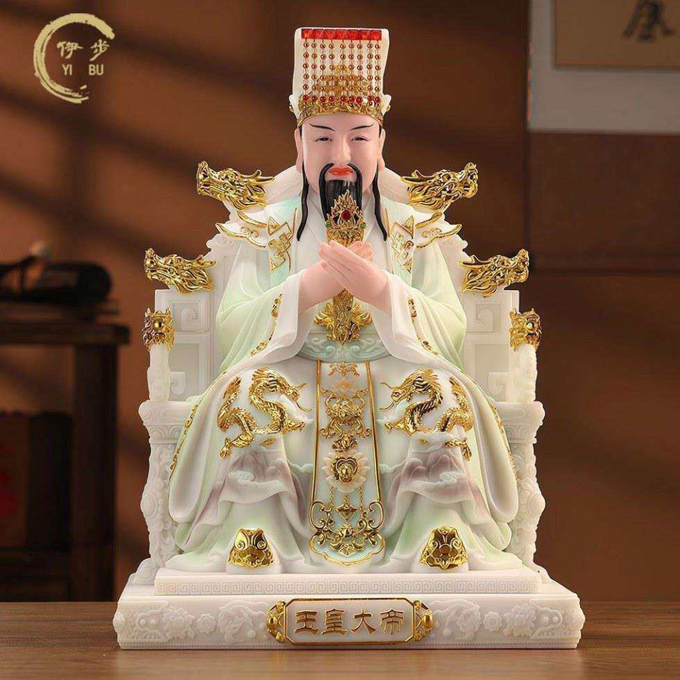 汉白玉玉帝王母娘娘神像家用供奉摆件紫薇大帝瑶池金母玉皇大帝像