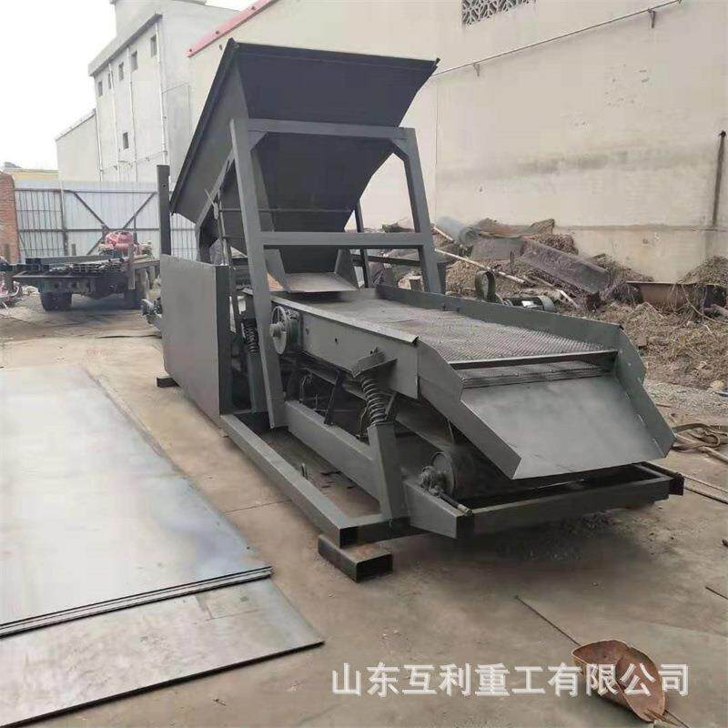 建筑工地震动过滤筛土设备 遥控沙场筛沙机 50型带轮震动筛沙机