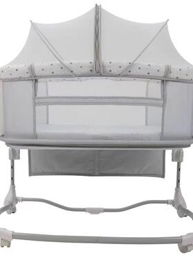 婴儿床边床可折叠新生儿宝宝拼接大床多功能儿童bb床哄娃睡摇篮床