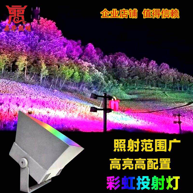 户外防水LED彩虹照树灯七彩投射山体溶洞景观区树木亮化染色灯