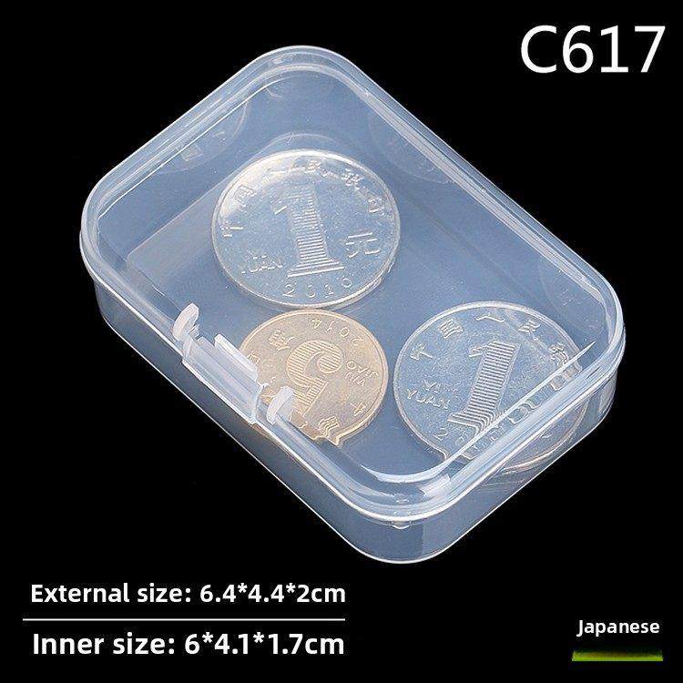 收纳盒塑料透明盒带盖矩形塑料盒工具原盒白色包装盒C617,五金/工具,零件盒,淘宝优惠券,粉丝福利购,淘宝优惠卷