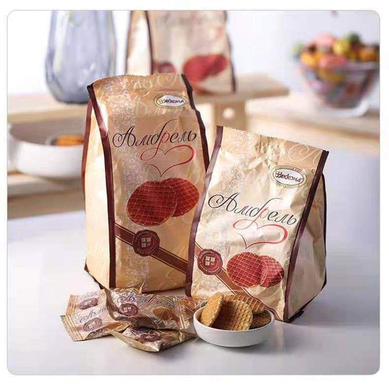 阿孔特俄罗斯拉丝饼干蜂蜜味华夫夹心饼休闲零食品原装进口408克