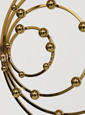 欧式创意高档客厅大理石铁艺摆件家居办公室客厅金属装饰工艺品