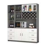 实木酒柜客厅餐边柜一体靠墙柜子简约轻奢展示柜玻璃门高柜酒吧柜