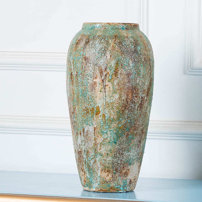 复古花盆工厂花瓶直销景德镇植干花大号 陶瓷批发花盆花瓶 肉多绿