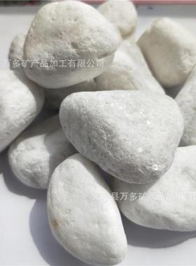 8cm鹅卵石 花园造景阳台白色鹅卵石雪花白大号鹅卵石