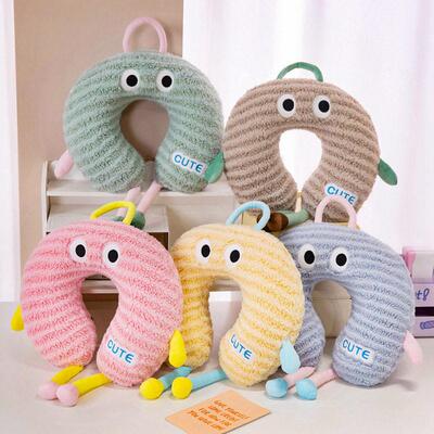 可爱多巴胺u型枕护颈枕飞机旅行颈部靠枕办公室u形记忆棉枕头冬季