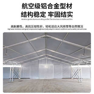 物流仓库篷房临时车间棚房工业大篷展会车间物流铝合金帐篷定制