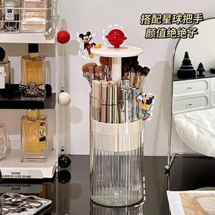 装化妆刷的收纳筒防尘自动升降刷桶高级感桌面盒子口红眼影眉笔盒