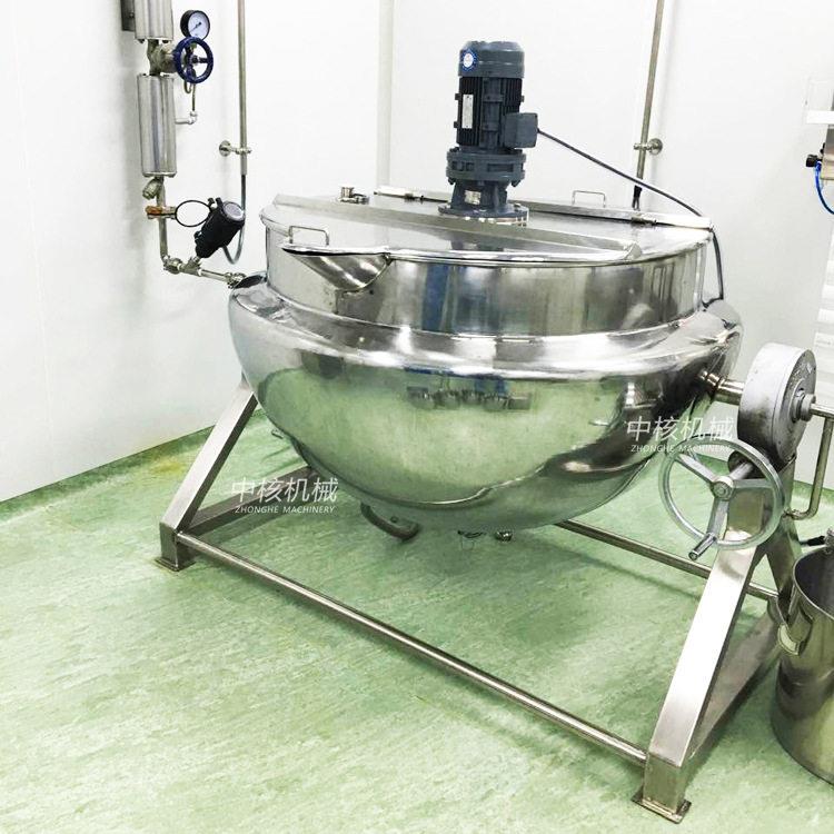 中核机械可倾式电加热夹层锅JCG-500熬汤锅蒸煮锅卤煮锅医级