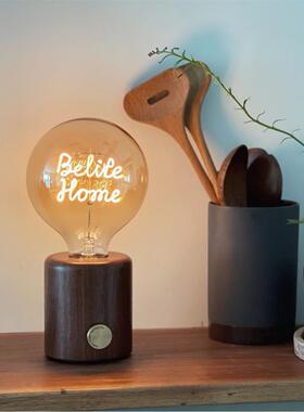 Belitehome定制小夜灯台灯气氛灯定制名字灯泡情侣生日创意礼物