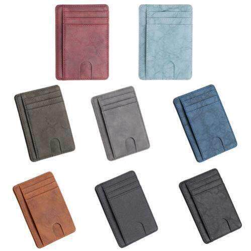 Slim RFID Blocking Leather Wallet Credit ID Card Holder Purs