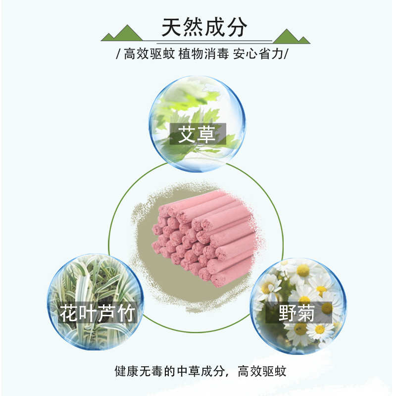 艾草1.2米长畜牧蚊香养殖猪场专用驱蚊户外钓鱼灭蚊棒杀苍蝇害虫