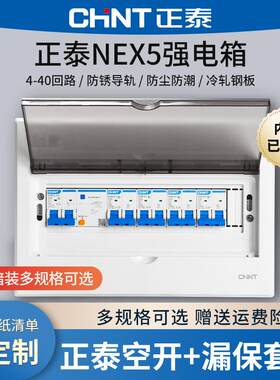 正泰配电箱成套总成家用明装pz30暗装强电箱空气开关带漏电保护盒