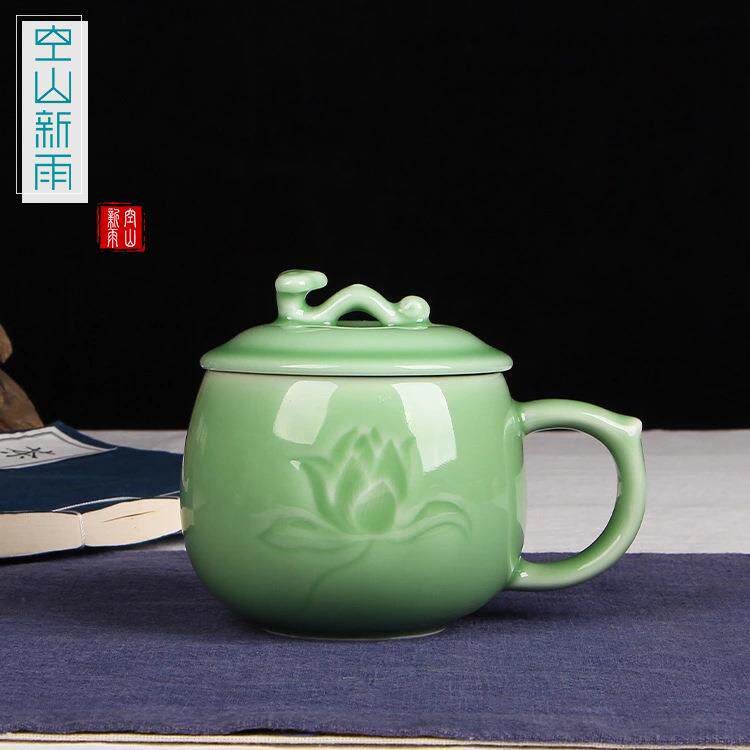 半全自动茶具石磨泡茶壶盖子陶瓷三才盖碗单盖茶具配件泡茶盖子