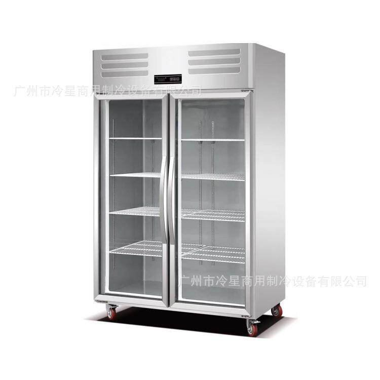 双门变频省电商用冰箱玻璃门展示柜精准控温冷藏冷冻双温冰柜