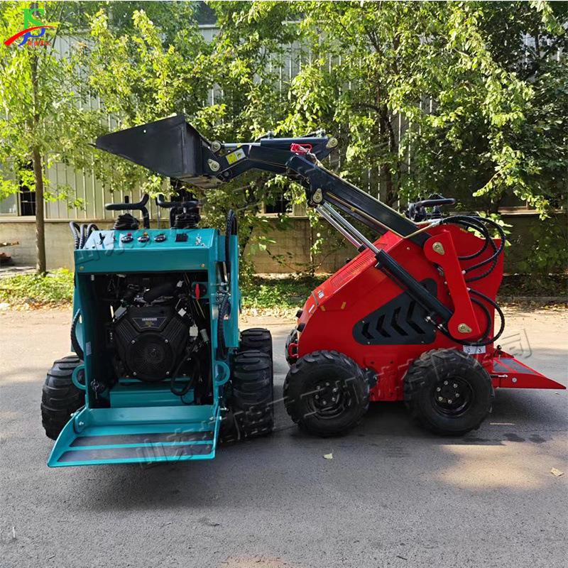 小型轮式装载机 工地建筑带铲斗滑移机 狭小场地养殖厂小铲车