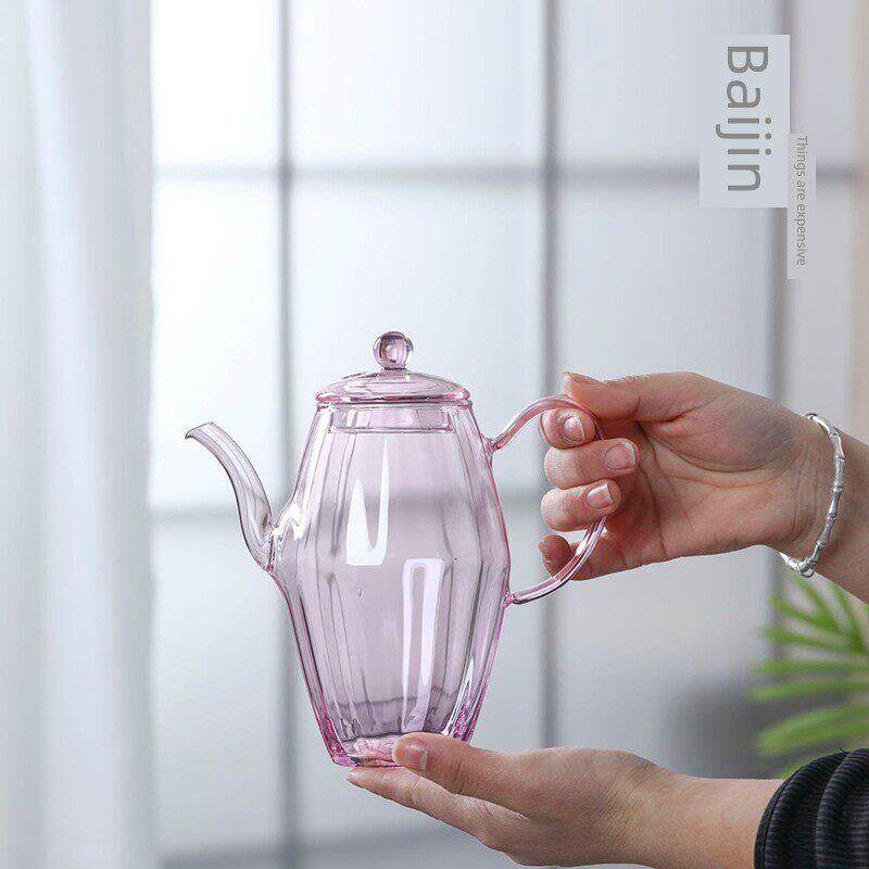 柏兮新款高硼硅玻璃茶壶家用功夫茶具新款湖光壶小容量泡茶壶