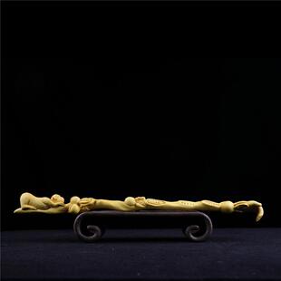 黄杨木雕刻家用创意按摩捶抓背痒痒挠文玩不求手人把件RXQ品艺实