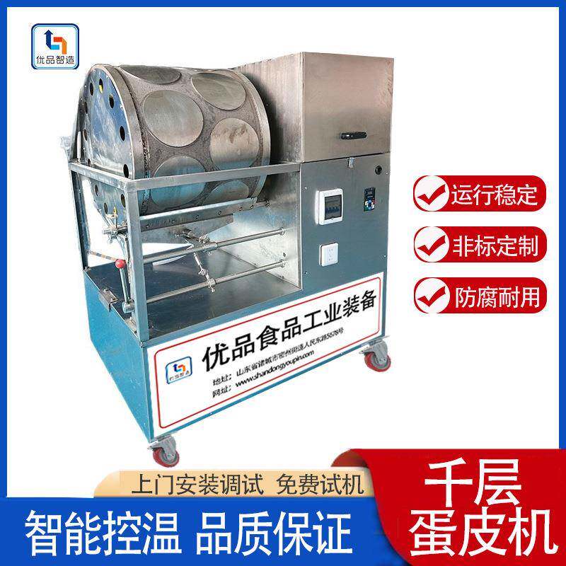 榴莲千层蛋皮春卷皮机葱花蛋卷成型机全自动烤鸭饼设备