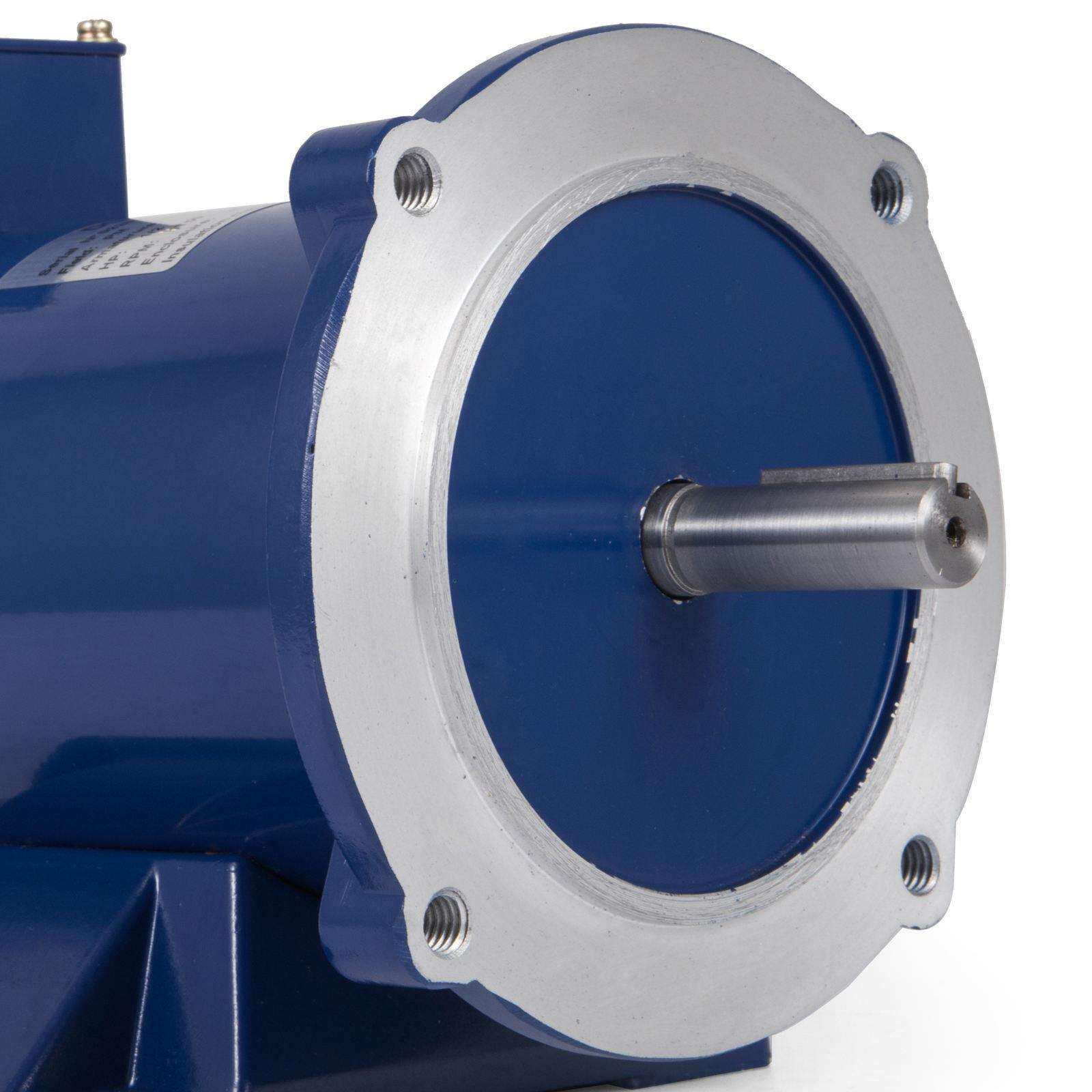 永磁直流电机12V 1HP额定转速1750rpm 56c法兰电机24V 90V 1/2hp
