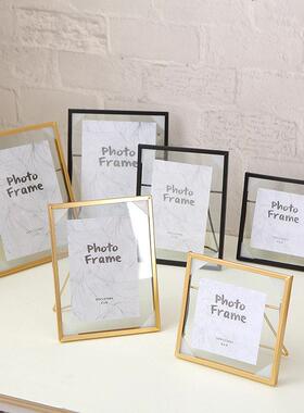 creative nordic metal geometric photo frame 4 6 7 8 10